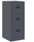 vidaXL Aktenschrank Anthrazit 44 x 50 x 106,5 cm Kaltgewalzter Stahl