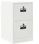 vidaXL Aktenschrank Wei&szlig; 44 x 50 x 74,5 cm Kaltgewalzter Stahl