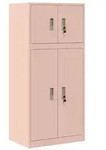 vidaXL Aufbewahrungsschrank 2 stk. Rosa 60 x 40 x 130 cm Stahl