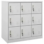 vidaXL Schlie&szlig;fachschrank Hellgrau 90x45x92,5 cm Stahl