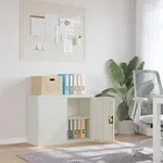 vidaXL Aktenschrank Hellgrau 90x40x70 cm Stahl