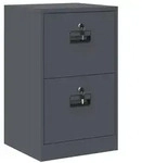 vidaXL Aktenschrank Anthrazit 45,5 x 42 x 74,5 cm Kaltgewalzter Stahl