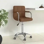 vidaXL B&uuml;rostuhl Drehbar Braun Stoff