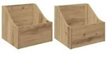 vidaXL LP Plattenbox 2 stk. Artisan-Eiche 37 x 33 x 32 cm
