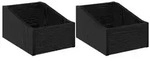 vidaXL LP Plattenbox 2 stk. Schwarz Eichen-Optik 23 x 33 x 16 cm