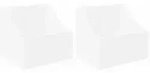 vidaXL LP Plattenbox 2 stk. Wei&szlig; 37 x 33 x 32 cm Holzwerkstoff