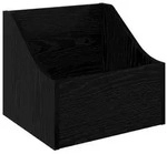 vidaXL LP Plattenbox Schwarz Eichen-Optik 37 x 33 x 32 cm