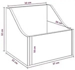 vidaXL LP Plattenbox Artisan-Eiche 37 x 33 x 32 cm Holzwerkstoff