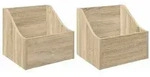 vidaXL LP Plattenbox 2 stk. Sonoma-Eiche 37 x 33 x 32 cm Holzwerkstoff