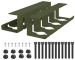 vidaXL Unter dem Schreibtisch Kabelmanagement Tray 2 Stk. Olivgr&uuml;n