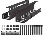 vidaXL Unter dem Schreibtisch Kabelmanagement Tray 2 Stk. Schwarz