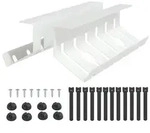 vidaXL Unter dem Schreibtisch Kabelmanagement Tray 2 Stk. Wei&szlig;
