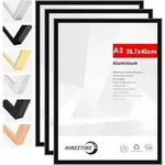 Bilderrahmen A3 Aluminium Schwarz 3er Alu | Schwarz A3(29,7x42cm) 3x