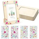 comvastars Bilderrahmen Holz Set Kinder Bilderrahmen Bastelsets 14 x19 cm...