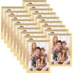 Hoikwo 18 St&uuml;ck Bilderrahmen 13x18 cm, Gold Fotorahmen Collage Set f&uuml;r...