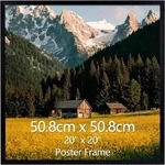 Bilderrahmen Posterrahmen 50x50 Wand B&uuml;ro Wohnung Schwarz 50x50cm