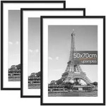 Bilderrahmen 3er Pack Poster Fotos Bilder 50x50cm Schwarz