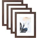 Bilderrahmen Walnussholz 25x20cm 4er Holz Wand walnuss 8x10-4P