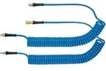 Spiralschlauch PU blau, Kupplung u Stecker NW7,2 10x6,5mm 6m L&Uuml;DECKE