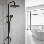 Regendusche ohne Armatur Matt, Duschgarnitur mit 25 cm Rund Regendusche und 3