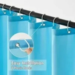 Duschvorhang 120x180cm Hellblau Textil Wasserdicht Anti-schimmel