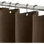 Duschvorhang 92x182cm Leinen Leinen Braun H182 x B92 cm 1er Pack
