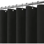 Duschvorhang Antischimmel Leinen Schwarz H214 x B152 cm 1er Pack