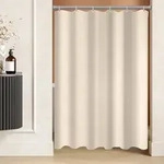 Duschvorhang 160x180 cm Beige Antischimmel Wasserabweisend Polyester