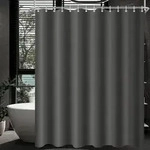 Duschvorhang 260x200cm Polyester Antischimmel Dunkelgrau 260 x 200 cm