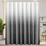 Duschvorhang Grau 240X200cm Wasserdicht Grau H200 x B240 cm (1er Pack)