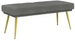 vidaXL Doppellagige Bank Dunkelgrau 120 x 45 x 46 cm Samt