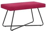 vidaXL Bank Uni Weinrot 80 x 40 x 45 cm Samt