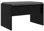 vidaXL Flurbank mit Kissen Schwarz Eichen-Optik 63 x 38 x 40 cm