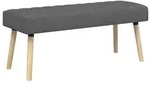 vidaXL Kanalgepolsterte Bank Dunkelgrau 110 x 40 x 46 cm Stoff