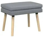 vidaXL Doppellagige Bank Hellgrau 60 x 40 x 46 cm Stoff