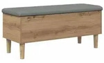vidaXL Aufbewahrungsbank mit Kissen Artisan-Eiche 102 x 42 x 46 cm
