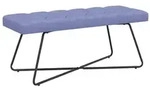 vidaXL Bank mit Knopfheftung Jeans blau 110 x 40 x 46 cm Stoff