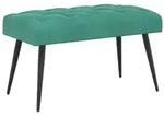 vidaXL Bank mit Knopfheftung T&uuml;rkis 80 x 40 x 46 cm Samt