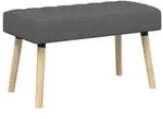 vidaXL Kanalgepolsterte Bank Dunkelgrau 80 x 40 x 46 cm Stoff