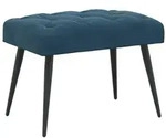 vidaXL Bank mit Knopfheftung Blau 60 x 40 x 45 cm Samt