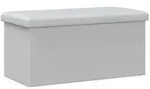 vidaXL Klappbare Aufbewahrungsbank Wei&szlig; 180 kg 80 L 77 x 38 x 38 cm