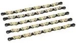 XLC Kette CC-C05, 1/2 x 11/128, 118 Glieder, 11-fach, gold/schwarz