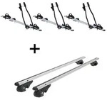 3x Fahrradtr&auml;ger SAGITTAR + Dachtr&auml;ger VDP004 L kompatibel mit f&uuml;r Audi A4...