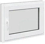 vidaXL Kellerfenster RISOR 80 x 50 cm PVC und Glas Anthrazit