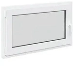 vidaXL Kellerfenster RISOR 100 x 70 cm PVC und Glas Wei&szlig;