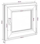 vidaXL Kellerfenster RISOR 60 x 50 cm PVC und Glas