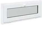 vidaXL Kellerfenster RISOR 110 x 40 cm PVC und Glas Wei&szlig;