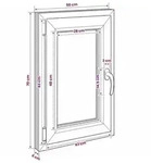 vidaXL Kellerfenster RISOR 50 x 70 cm PVC und Glas