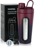 Protein Shaker Flasche Edelstahl 28 oz mit 2 Kugeln, auslaufsicher