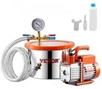 VEVOR 5,68 L Vakuumkammer und 3,5 CFM Pumpe, Edelstahlkammer, 1-stufiges